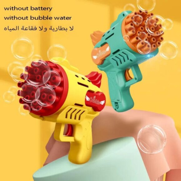 29-Hole Bubble Gun Handheld Electric Bubble Machine Toy Bubble Outdoor yellow - Picture 2 of 4